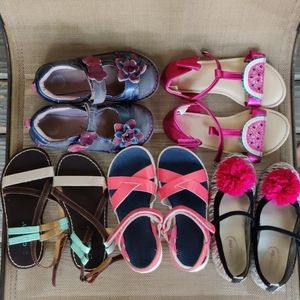 Lot of 5 little girl's shoes